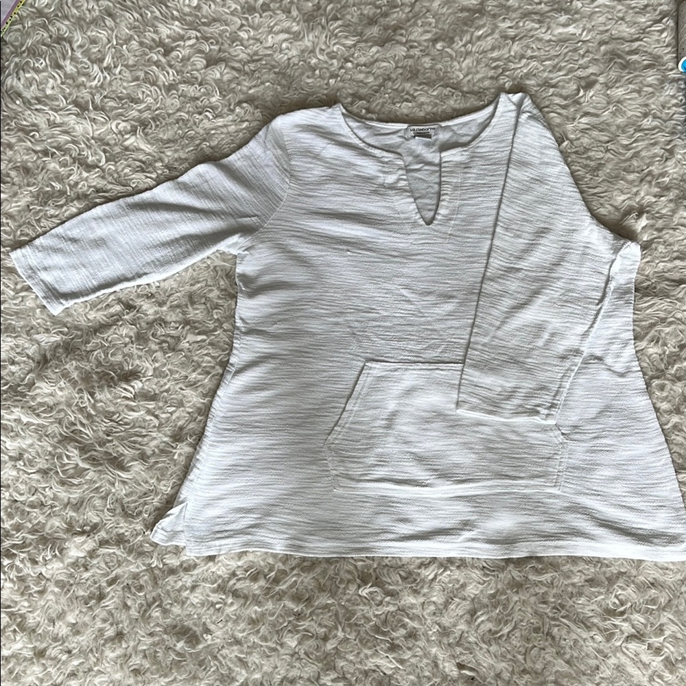 Liz Claiborne Women's White Textured Top